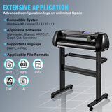 Hand Tools: VEVOR Vinyl Cutter Machine, 28in Offline Bluetooth Cutting Plotter Machine, 400in/10m Steel Roller Shaft Adjustable Speed Force, SignMaster Software Tool DIY Craft Kit for Sign Making Windows & Mobile