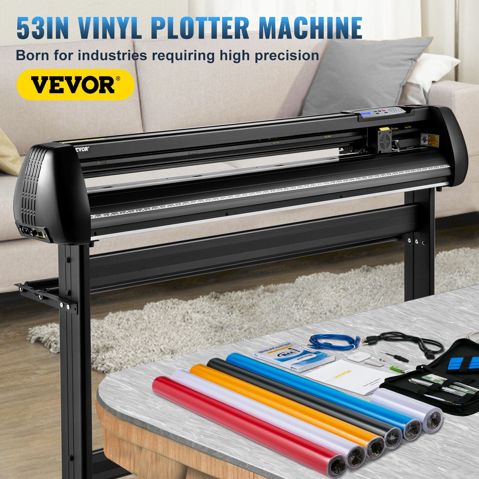 CDs & Vinyl: VEVOR Vinyl Cutter, 53inch Vinyl Cutter Plotter with Stand, Adjustable Speed Force for Sign Making Vinyl Plotter, SignMaster Software Vinyl Tape Tools Vinyl Printer Available with COM/USB/Bluetooth