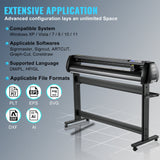CDs & Vinyl: VEVOR Vinyl Cutter, 53inch Vinyl Cutter Plotter with Stand, Adjustable Speed Force for Sign Making Vinyl Plotter, SignMaster Software Vinyl Tape Tools Vinyl Printer Available with COM/USB/Bluetooth