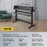 CDs & Vinyl: VEVOR Vinyl Cutter, 53inch Vinyl Cutter Plotter with Stand, Adjustable Speed Force for Sign Making Vinyl Plotter, SignMaster Software Vinyl Tape Tools Vinyl Printer Available with COM/USB/Bluetooth