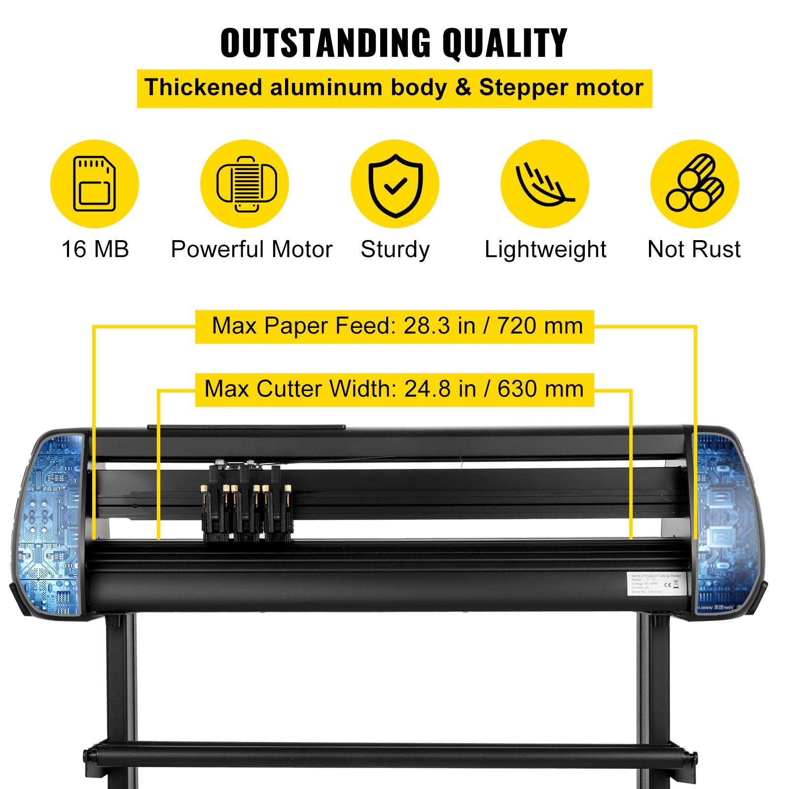 Gardening Tools: VEVOR Vinyl Cutter, 28inch Paper Feed Cutting Plotter Bundle, Adjustable Force & Speed Vinyl Printer with Powerful Stepper Motors, Signmaster Software Bundle Kit Compatible with Windows System