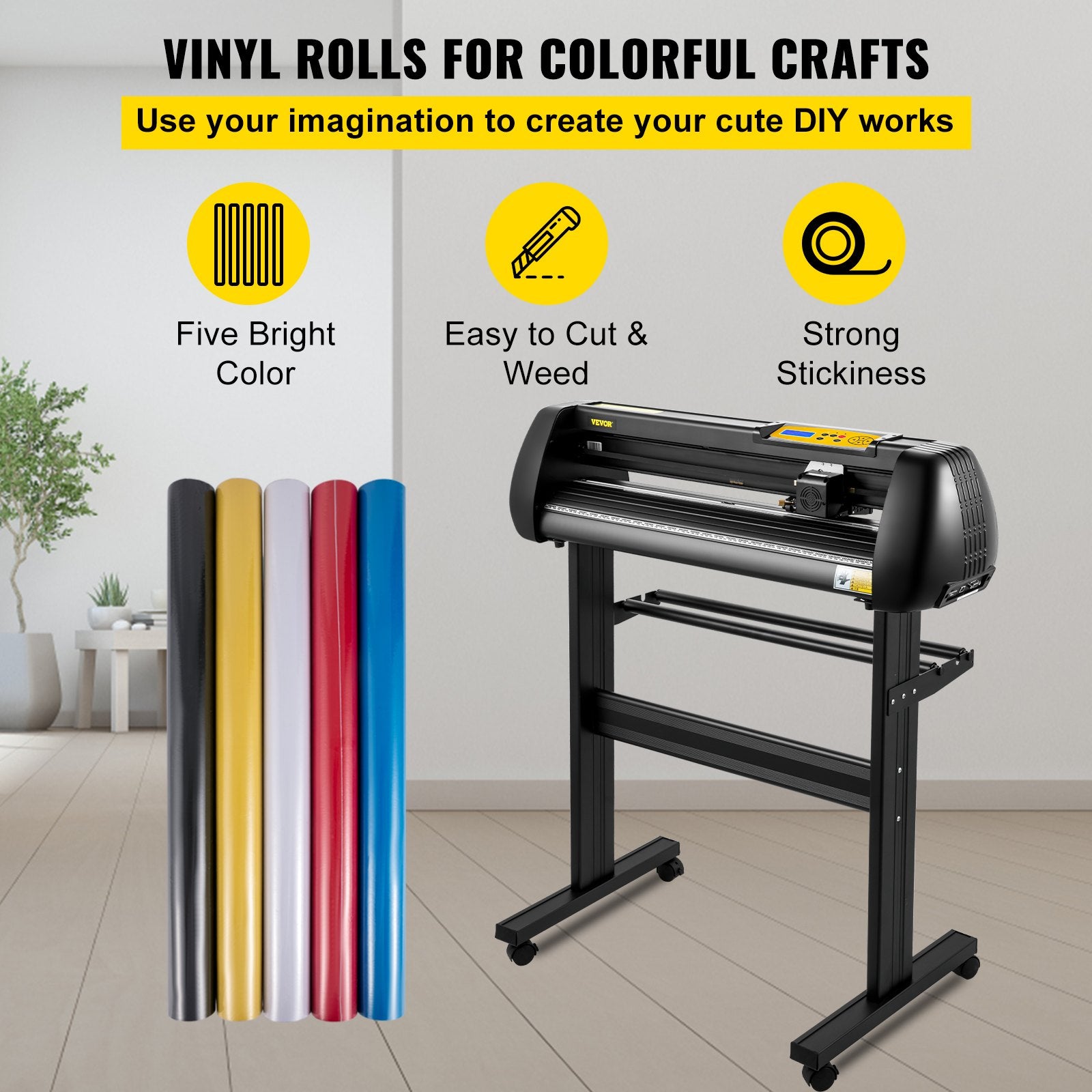 Gardening Tools: VEVOR Vinyl Cutter, 28inch Paper Feed Cutting Plotter Bundle, Adjustable Force & Speed Vinyl Printer with Powerful Stepper Motors, Signmaster Software Bundle Kit Compatible with Windows System
