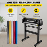 Gardening Tools: VEVOR Vinyl Cutter, 28inch Paper Feed Cutting Plotter Bundle, Adjustable Force & Speed Vinyl Printer with Powerful Stepper Motors, Signmaster Software Bundle Kit Compatible with Windows System