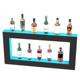 Computer Monitors & Accessories: VEVOR LED Lighted Liquor Bottle Display Bar Shelf RF & App Control 1210 mm