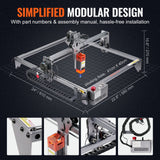 Hand Tools: VEVOR Laser Engraver, 5W Output Laser Engraving Machine, 16.1" x 15.7" Large Working Area, 10000mm/min Movement Speed, Compressed Spot with Eye Protection, Laser Cutter for Wood, Metal, Acrylic