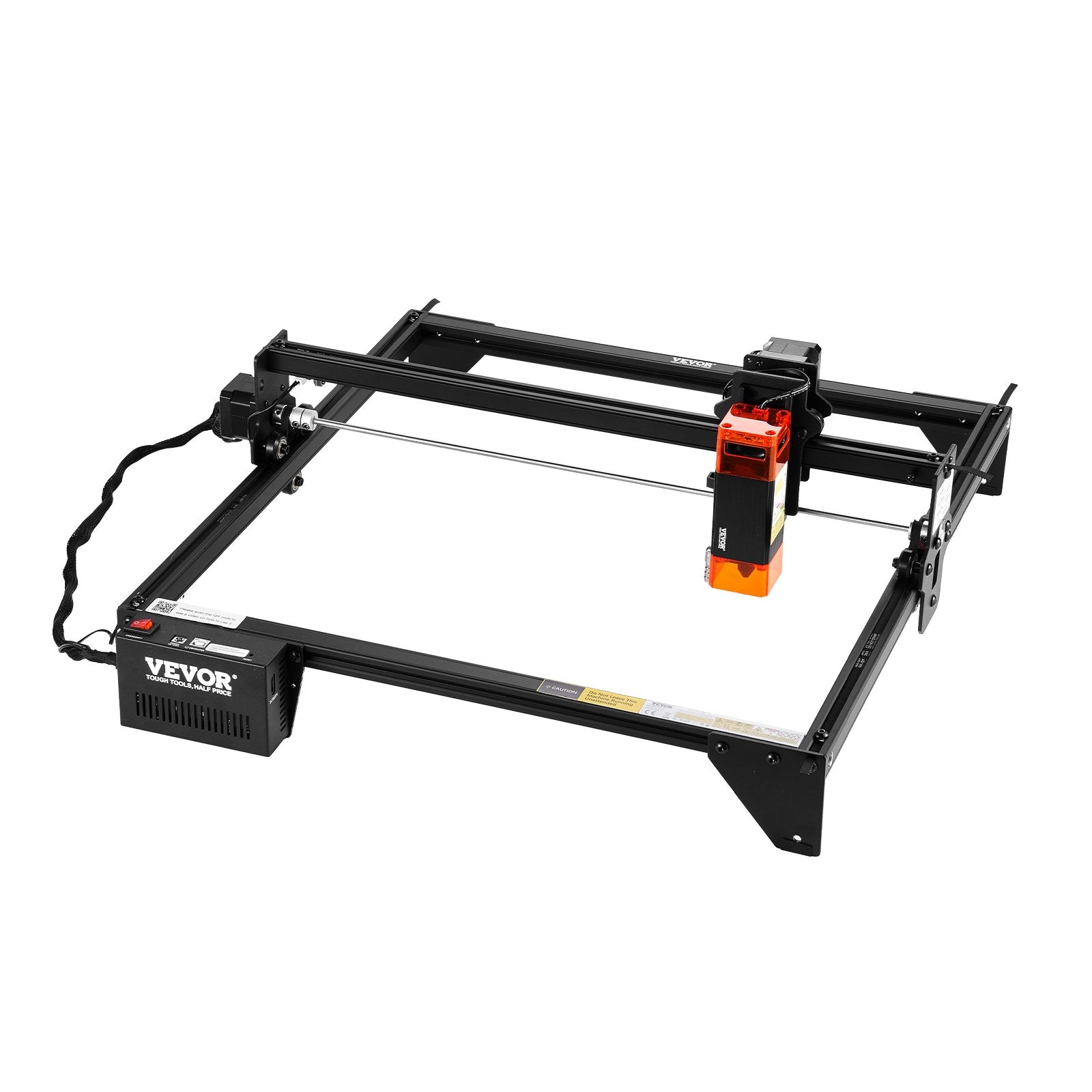 Laser Engraver, 5W Output, Laser Engraving Cutter Machine, 14.9 x 15.7 in/38 x 40 cm Working Area, 10000 mm/min Movement Speed, Compressed Spot with Eye Protection, for Wood, Certain Metal