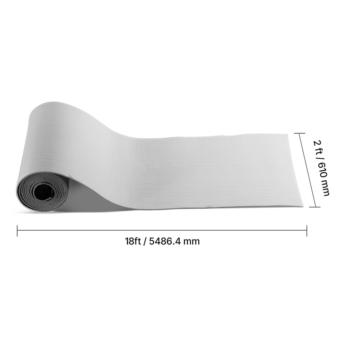 Reflective Insulation Roll, 2 Car Garage Door Thermal Insulation Kit, 6mm 5.49 m x 0.61 m, 4 Rolls Aluminum Foil EPE Foam Core Radiant Barrier, White PE Film Heat Shield for Garage Doors