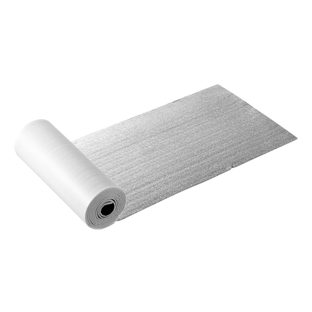Reflective Insulation Roll, 2 Car Garage Door Thermal Insulation Kit, 6mm 5.49 m x 0.61 m, 4 Rolls Aluminum Foil EPE Foam Core Radiant Barrier, White PE Film Heat Shield for Garage Doors