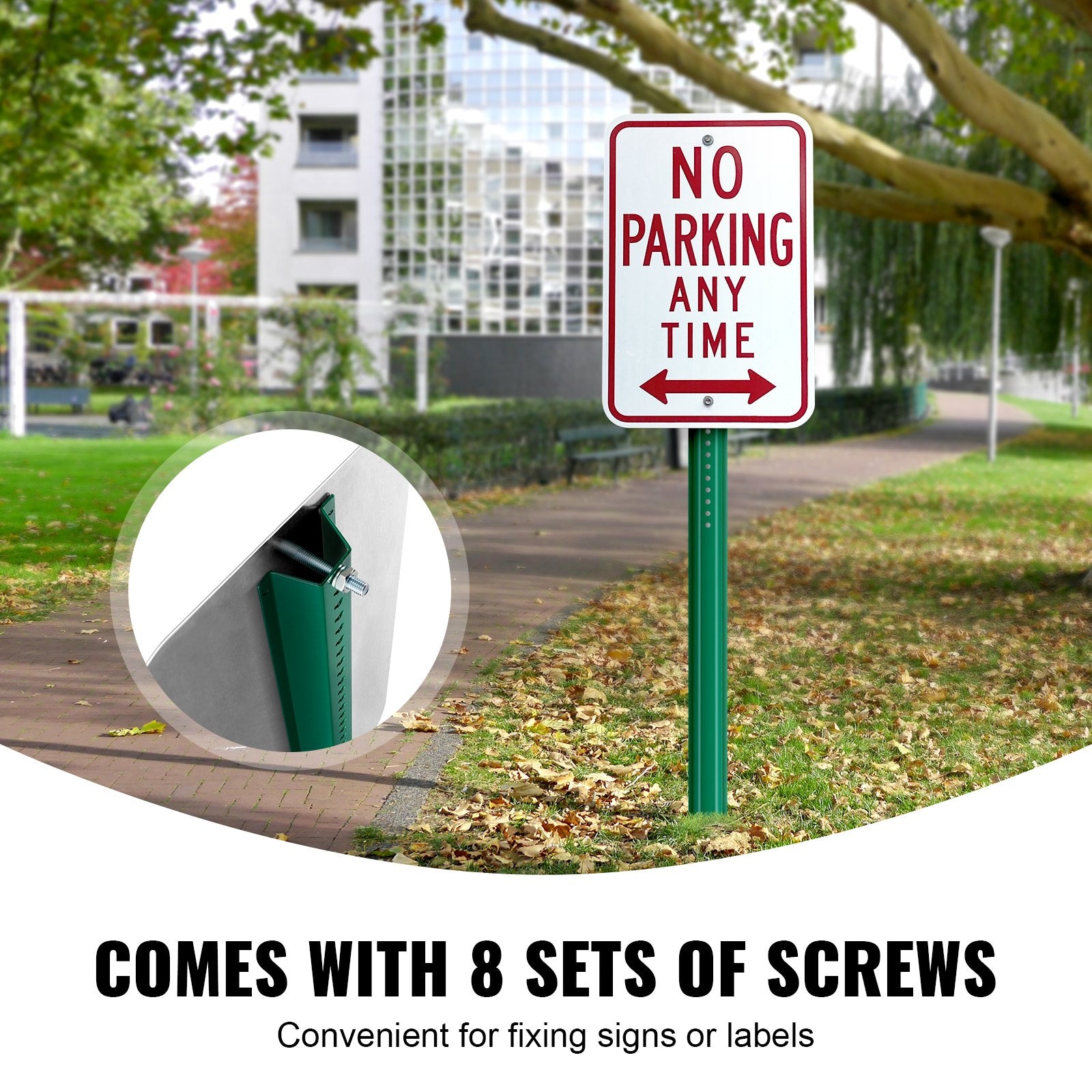 Dog Playpens & Gates: VEVOR 6FT U-Channel Sign Post, 4Pack Green Heavy Duty Steel Fixed Fence Post, Steel Fence U-Channel Sign for Garden, Courtyard, Farm or Traffic Intersection
