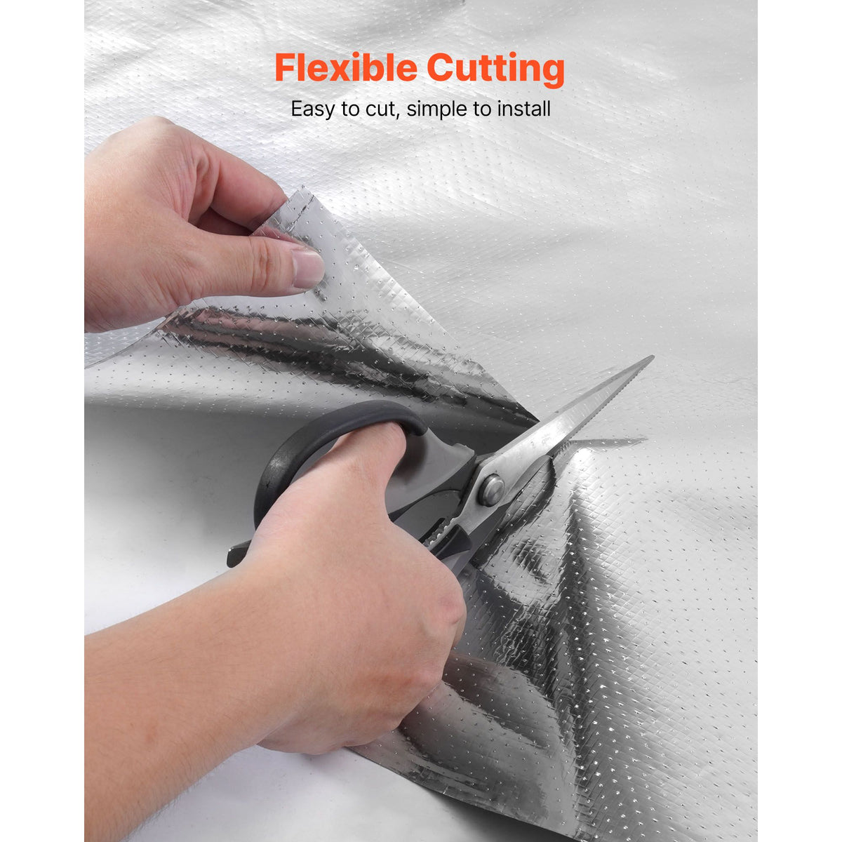 Double Reflective Insulation Roll, Perforated Woven Fabric Radiant Barrier, 0.15mm 76.2m x 1.22m, Double-Sided Aluminum Foil Heat Reflective Shield, Thermal Insulation Roll for Window RV Roof