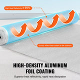 Automotive Repair & Speciality Tools: VEVOR Double Reflective Insulation Roll Foam Core Radiant Barrier 120 x 48 Inch / 3 x 1.2M