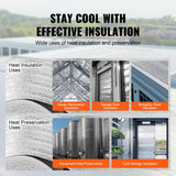 Automotive Repair & Speciality Tools: VEVOR Double Reflective Insulation Roll Foam Core Radiant Barrier 120 x 48 Inch / 3 x 1.2M