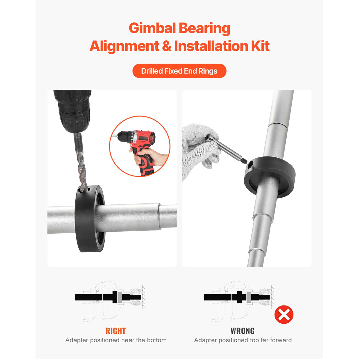 Mercruiser Alignment Tool & Gimbal Bearing Puller Set, Compatible with Mercruisers, OMC, Volvo Cobra Bell Housings, Engine Alignment Tool, Bearing Puller Seal Bellow Expander Tools Installer
