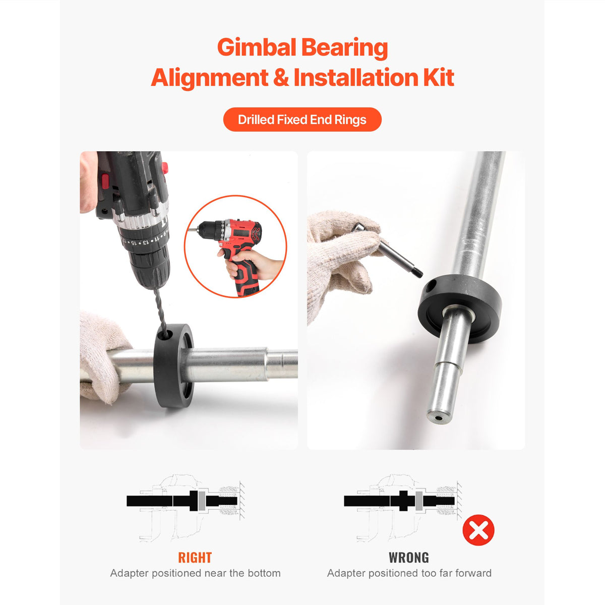Mercruiser Alignment Tool & Gimbal Bearing Puller Set, Compatible with Mercruisers, OMC, Volvo Cobra Bell Housings, Engine Alignment Tool, Bearing Puller Seal Bellow Expander Tools Easy-to-Use