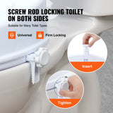 Toilet & Bidet Accessories: VEVOR Raised Toilet Seat, 100 mm Height Raised, 136 kg Weight Capacity, Universal Toilet Seat Riser, Screw Rod Locking, with Toilet Seat, for Elderly, Handicap, Patient, Pregnant, Medical