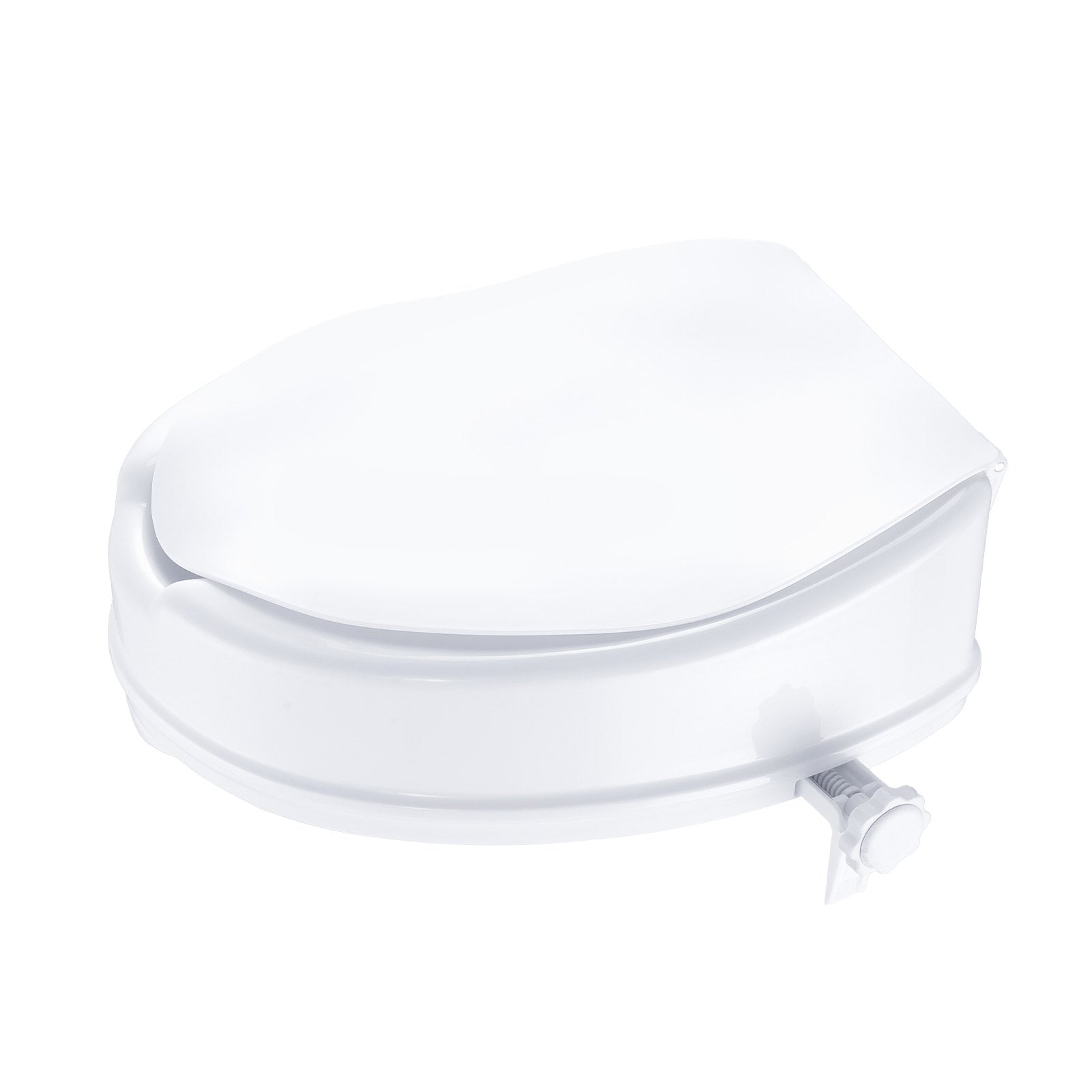 Toilet & Bidet Accessories: VEVOR Raised Toilet Seat, 100 mm Height Raised, 136 kg Weight Capacity, Universal Toilet Seat Riser, Screw Rod Locking, with Toilet Seat, for Elderly, Handicap, Patient, Pregnant, Medical