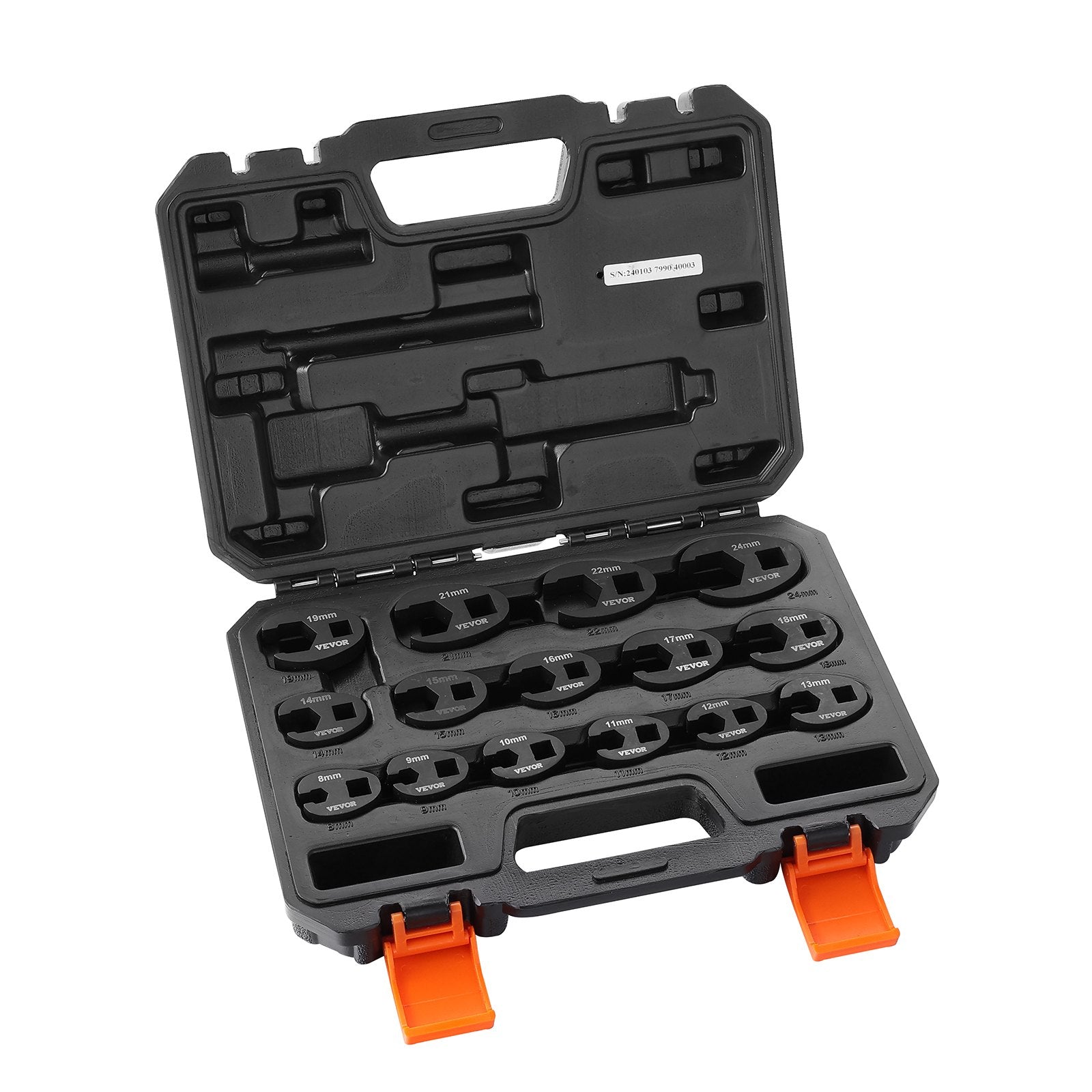Drill & Screwdriver Accessories: VEVOR Crowfoot Wrench Set, 1/2" and 3/8" Drive 15-Piece Crows Foot Wrench Set with PP Storage Case,  Metric 8-24 mm, CRMO Steel and  Manganese Phosphate Finish, for Mechanical Maintenance or Repairs
