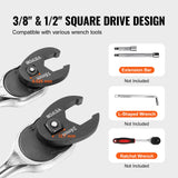 Drill & Screwdriver Accessories: VEVOR Crowfoot Wrench Set, 1/2" and 3/8" Drive 15-Piece Crows Foot Wrench Set with PP Storage Case,  Metric 8-24 mm, CRMO Steel and  Manganese Phosphate Finish, for Mechanical Maintenance or Repairs