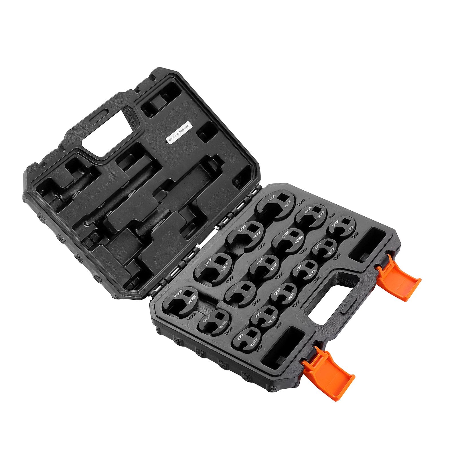 Drill & Screwdriver Accessories: VEVOR Crowfoot Wrench Set, 1/2" and 3/8" Drive 15-Piece Crows Foot Wrench Set with PP Storage Case,  Metric 8-24 mm, CRMO Steel and  Manganese Phosphate Finish, for Mechanical Maintenance or Repairs