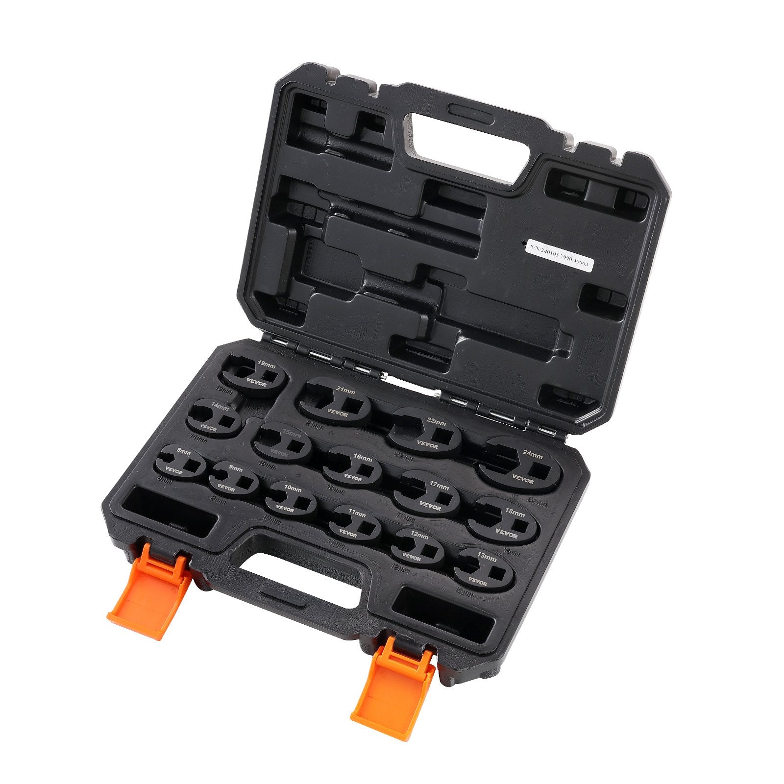 Drill & Screwdriver Accessories: VEVOR Crowfoot Wrench Set, 1/2" and 3/8" Drive 15-Piece Crows Foot Wrench Set with PP Storage Case,  Metric 8-24 mm, CRMO Steel and  Manganese Phosphate Finish, for Mechanical Maintenance or Repairs