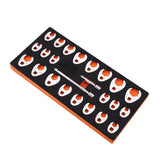 Tool Sockets: VEVOR 3/8" Drive Crowfoot Wrench Set with 2 Extension Bars, 24-Piece Crows Foot Wrench Set, SAE  3/8"-1" and Metric 10-22 mm, CR-MO Steel Crowfoot Wrench Set, with EVA Tool Organizer