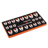 Tool Sockets: VEVOR 3/8" Drive Crowfoot Wrench Set with 2 Extension Bars, 24-Piece Crows Foot Wrench Set, SAE  3/8"-1" and Metric 10-22 mm, CR-MO Steel Crowfoot Wrench Set, with EVA Tool Organizer