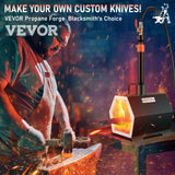 Gardening Tools: VEVOR Propane Forge Portable, Single Burner Tool and Knife Making, Large Capacity Blacksmith Farrier Forges, Mini Furnace Blacksmithing, Gas Forging Tools and Equipment, Complete Kit