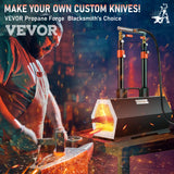 Gardening Tools: VEVOR Propane Forge Portable, Double Burner Tool and Knife Making, Large Capacity Blacksmith Farrier Forges, Mini Furnace Blacksmithing, Gas Forging Tools and Equipment, Complete Kit