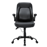 Office & Desk Chairs: VEVOR Executive Office Chair with Cutting-edge Adjustable Lumbar Support, High Back PU Leather Office Chair Ergonomic for Back Pain, with Padded Flip-up Arms