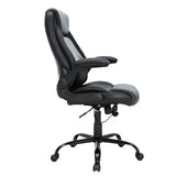 Office & Desk Chairs: VEVOR Executive Office Chair with Cutting-edge Adjustable Lumbar Support, High Back PU Leather Office Chair Ergonomic for Back Pain, with Padded Flip-up Arms