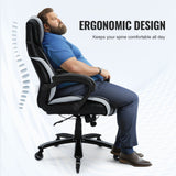 Office & Desk Chairs: VEVOR Heavy Duty Executive Office Chair with Cutting-edge Adjustable Lumbar Support for Long Hours, Big and Tall 400lbs Office Chair, Wide Thick Padded Strong Metal Base Quiet Wheels