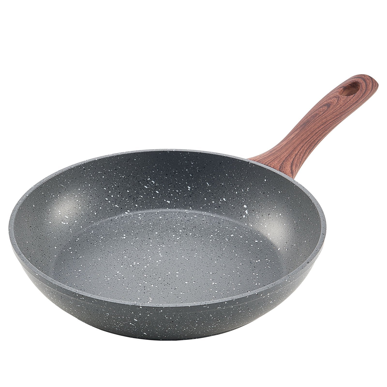 Frying Pan Skillet, Aluminum Egg Fry Pans, 3 Piece Set (250, 280, 325 mm), Nonsitck Heavy-Duty Skillets with Heat-Resistant Handle, Chef's Kitchen Cookware, for Gas, Electric, Induction, Grey
