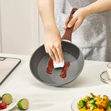 Skillets & Frying Pans: VEVOR Frying Pan Skillet, Aluminum Egg Fry Pans, 3 Piece Set (250, 280, 325 mm), Nonsitck Heavy-Duty Skillets with Heat-Resistant Handle, Chef's Kitchen Cookware, for Gas, Electric, Induction, Grey