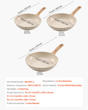 Skillets & Frying Pans: VEVOR Frying Pan Skillet, Aluminum Egg Fry Pans, 3 Pcs (200, 240, 280 mm), Nonsitck Ceramic Heavy-Duty Skillets with Heat-Resistant Handle, Chef's Kitchen Cookware for Gas, Electric, Induction, Beige