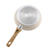Skillets & Frying Pans: VEVOR Frying Pan Skillet, Aluminum Egg Fry Pans, 3 Pcs (200, 240, 280 mm), Nonsitck Ceramic Heavy-Duty Skillets with Heat-Resistant Handle, Chef's Kitchen Cookware for Gas, Electric, Induction, Beige