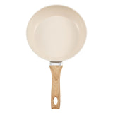 Skillets & Frying Pans: VEVOR Frying Pan Skillet, Aluminum Egg Fry Pans, 3 Pcs (200, 240, 280 mm), Nonsitck Ceramic Heavy-Duty Skillets with Heat-Resistant Handle, Chef's Kitchen Cookware for Gas, Electric, Induction, Beige