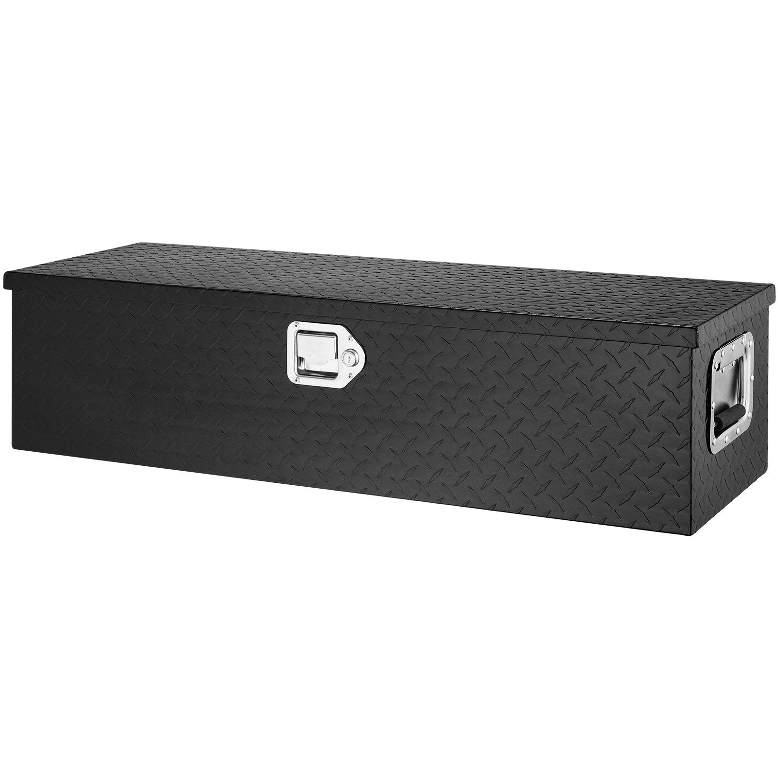 Tool Boxes: VEVOR Heavy Duty Aluminum Truck Bed Tool Box, Diamond Plate Tool Box with Side Handle and Lock Keys, Storage Tool Box Chest Box Organizer for Pickup, Truck Bed, RV, Trailer, 990 x 330 x 254 mm, Black