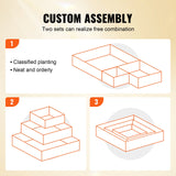 Garden Ornaments: VEVOR Wooden Raised Garden Bed Planter Box 113 x 113 x 51 cm Flower Vegetable Herb