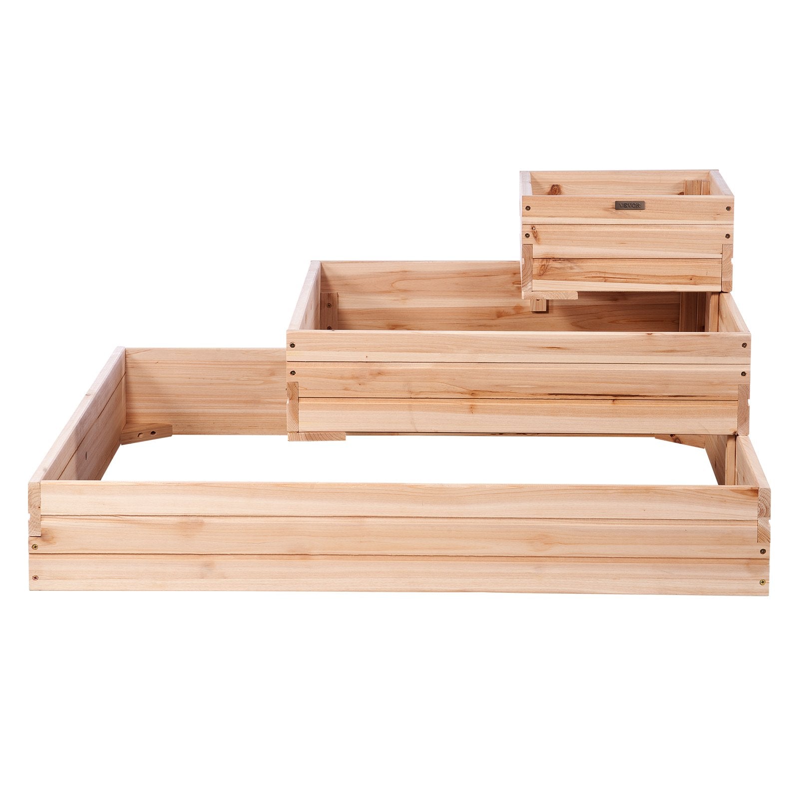 Garden Ornaments: VEVOR Wooden Raised Garden Bed Planter Box 113 x 113 x 51 cm Flower Vegetable Herb