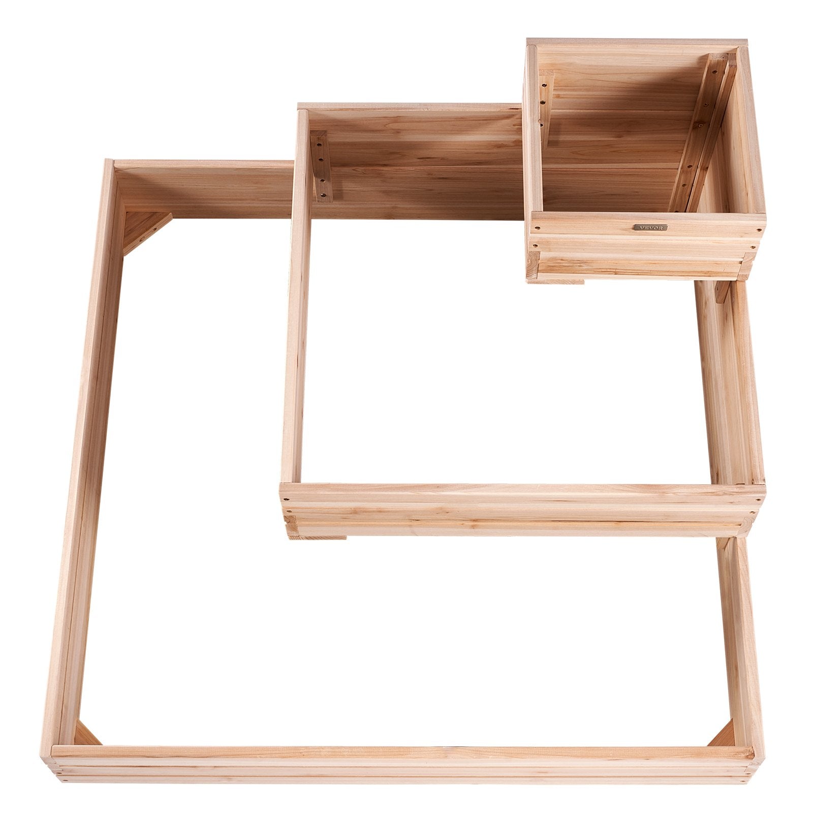 Garden Ornaments: VEVOR Wooden Raised Garden Bed Planter Box 113 x 113 x 51 cm Flower Vegetable Herb