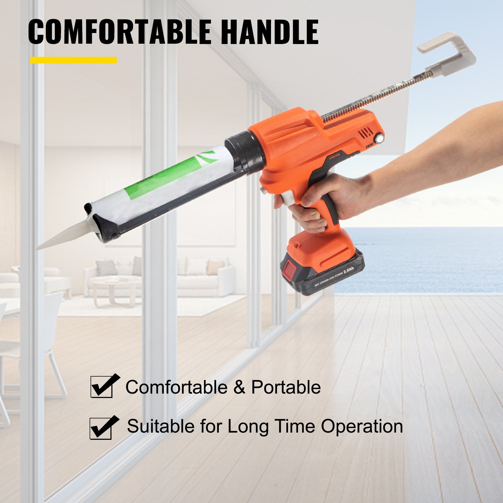 Sausage Caulking Gun Silicone Gun 20V Iron Caulking Gun 10 OZ/300 ML