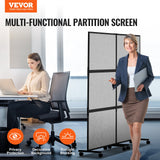 Room Dividers: VEVOR Acoustic Room Divider Partition Panel Privacy Screen 2 Pack Light Gray