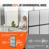 Room Dividers: VEVOR Acoustic Room Divider Partition Panel Privacy Screen 2 Pack Light Gray