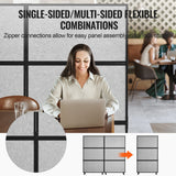 Room Dividers: VEVOR Acoustic Room Divider Partition Panel Privacy Screen 2 Pack Light Gray