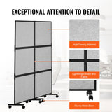 Room Dividers: VEVOR Acoustic Room Divider Partition Panel Privacy Screen 2 Pack Light Gray