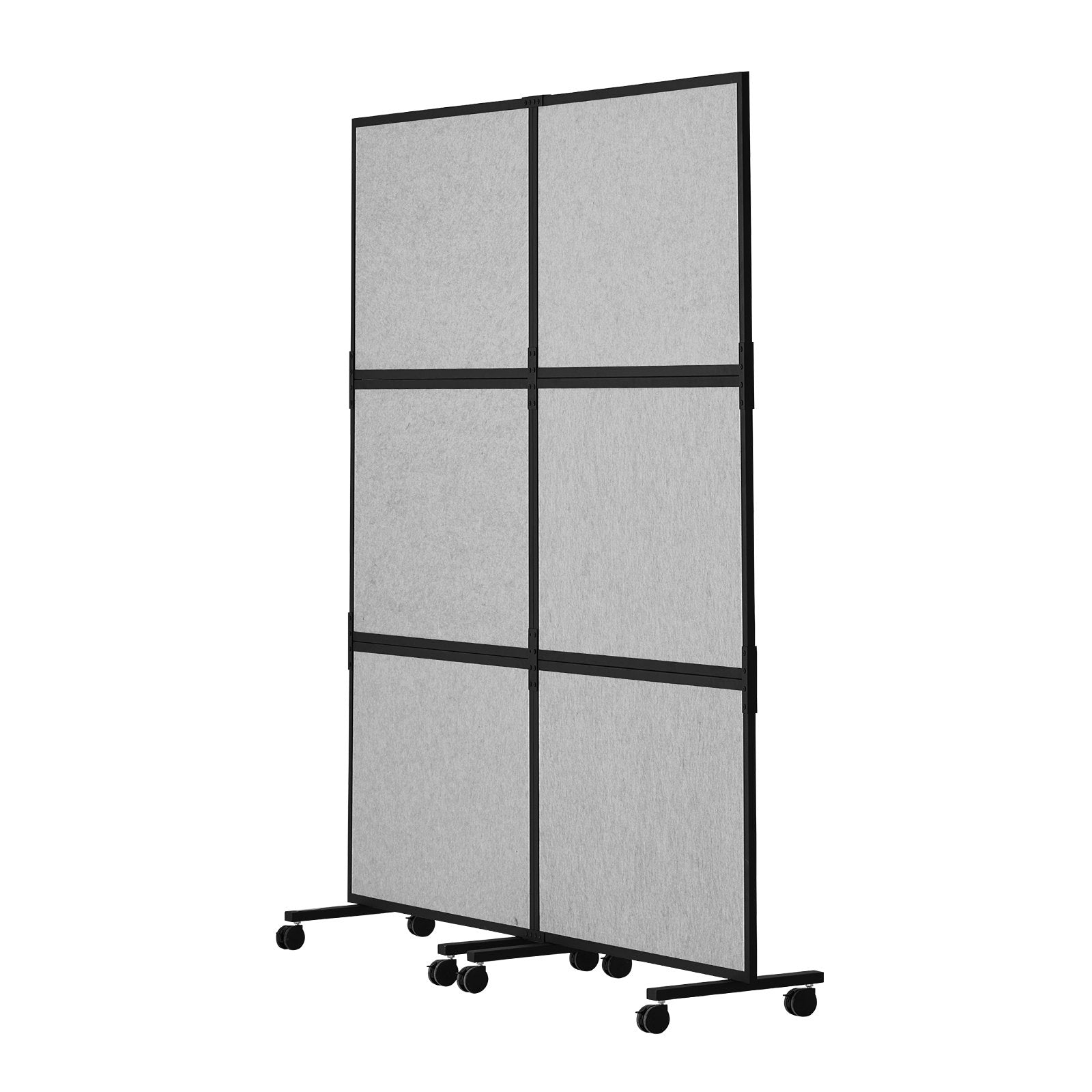 Acoustic Room Divider Partition Panel Privacy Screen 2 Pack Light Gray