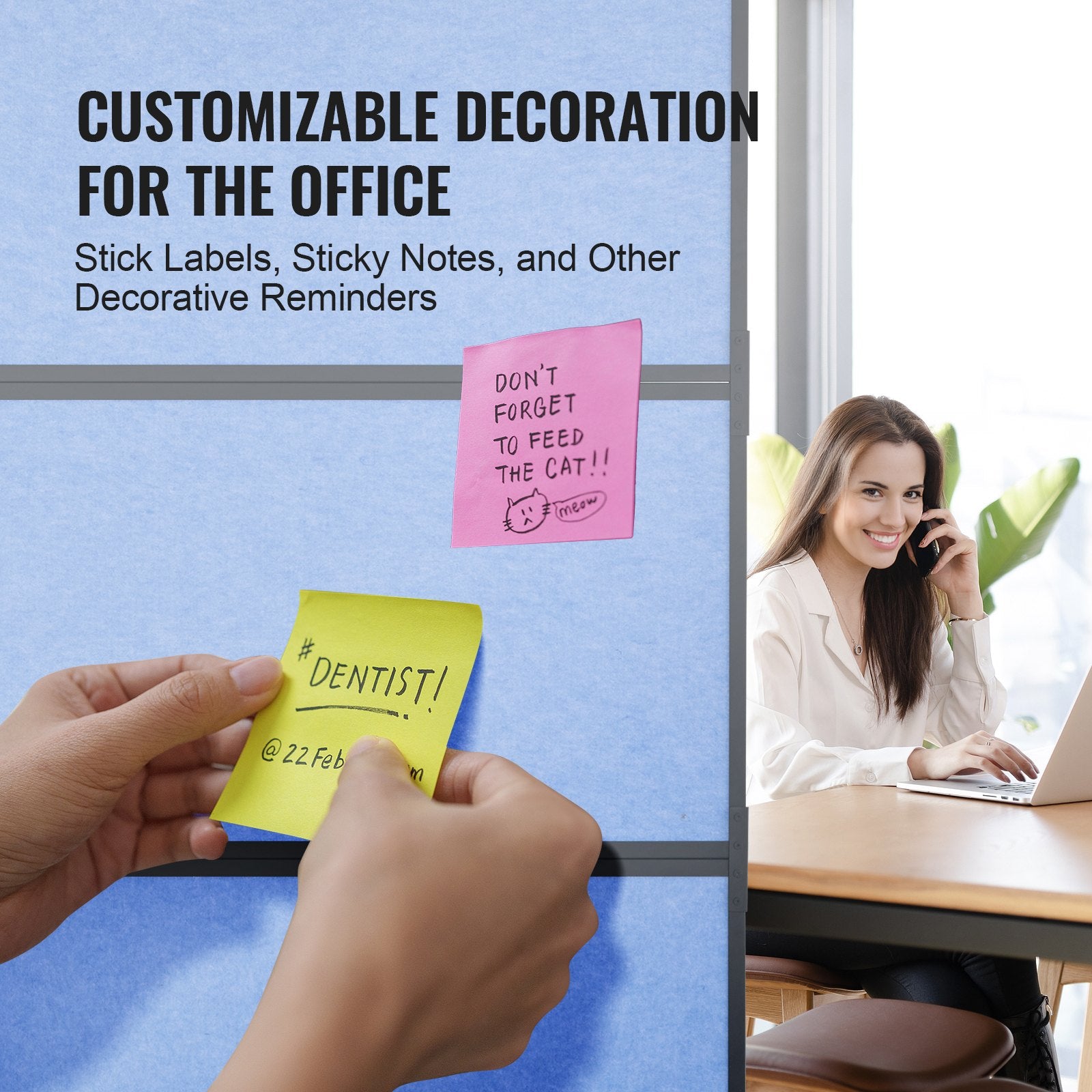 Room Dividers: VEVOR Acoustic Room Divider Partition Panel Privacy Screen 2 Pack Indigo Blue