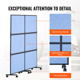 Room Dividers: VEVOR Acoustic Room Divider Partition Panel Privacy Screen 2 Pack Indigo Blue