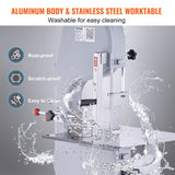Speciality Appliances: VEVOR 1500W Commercial Electric Meat Bandsaw Stainless Steel Bone Sawing Machine