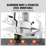 Speciality Appliances: VEVOR 1800W Commercial Electric Meat Bandsaw Stainless Steel Bone Sawing Machine